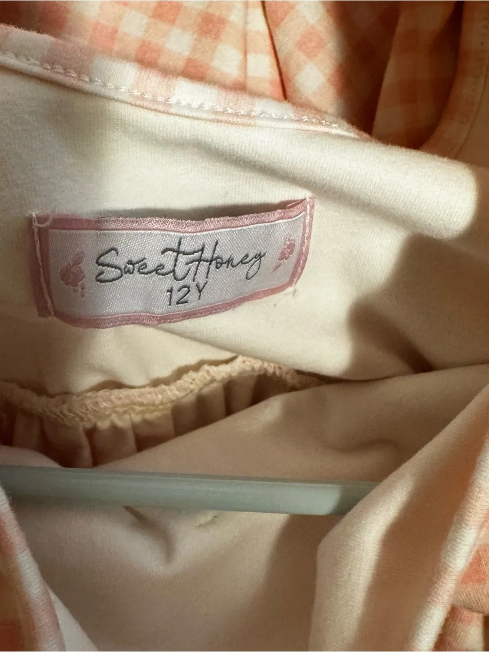 Sweet Honey Pink Gingham Dress Size 12